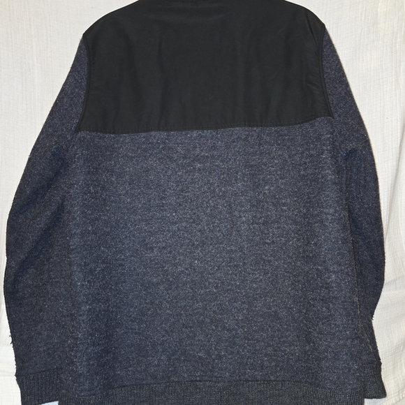 Woolrich Navy Heather Lined Full Zip Jacket Coat Heavy Weight Wool Blend Chores - Picture 7 of 9